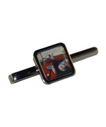 Unique! SALVADOR DALI TIE CLIP chrome THE PERSISTENCE OF MEMORY art PIN ... - $10.12