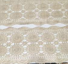 Vintage lace crochet long table runner set dresser scarfs cottage home d... - $45.49