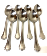 Oneida MIDTOWNE Set of 6 Place / Oval Soup Spoons Stainless Flatware - $29.69