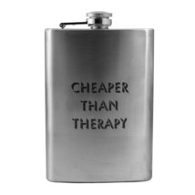 8oz Cheaper Than Therapy Flask L1 - $21.55