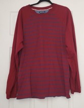 Tommy Hilfiger Vintage Early 2000&#39;s Striped T-shirt XL Tommy Jeans Blue Maroon - £15.52 GBP