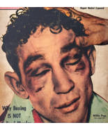 1950 Willie Pep Boxing Police Gazette COVER ONLY Litho Print Sports DWXX4 - €30,04 EUR