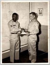 Vintage Photo African American U.S. Army Specialist (SPC) Receiving Award 1960 - £20.87 GBP