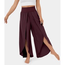 Halara Breezeful High Waisted Palazzo Flowy Split Wide Leg Pants Purple M - £22.70 GBP