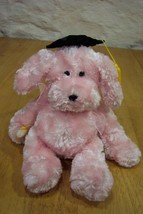 SOFT PINK PUPPY DOG AS GRADUATE 9&quot; Plush Stuffed Animal - £12.23 GBP