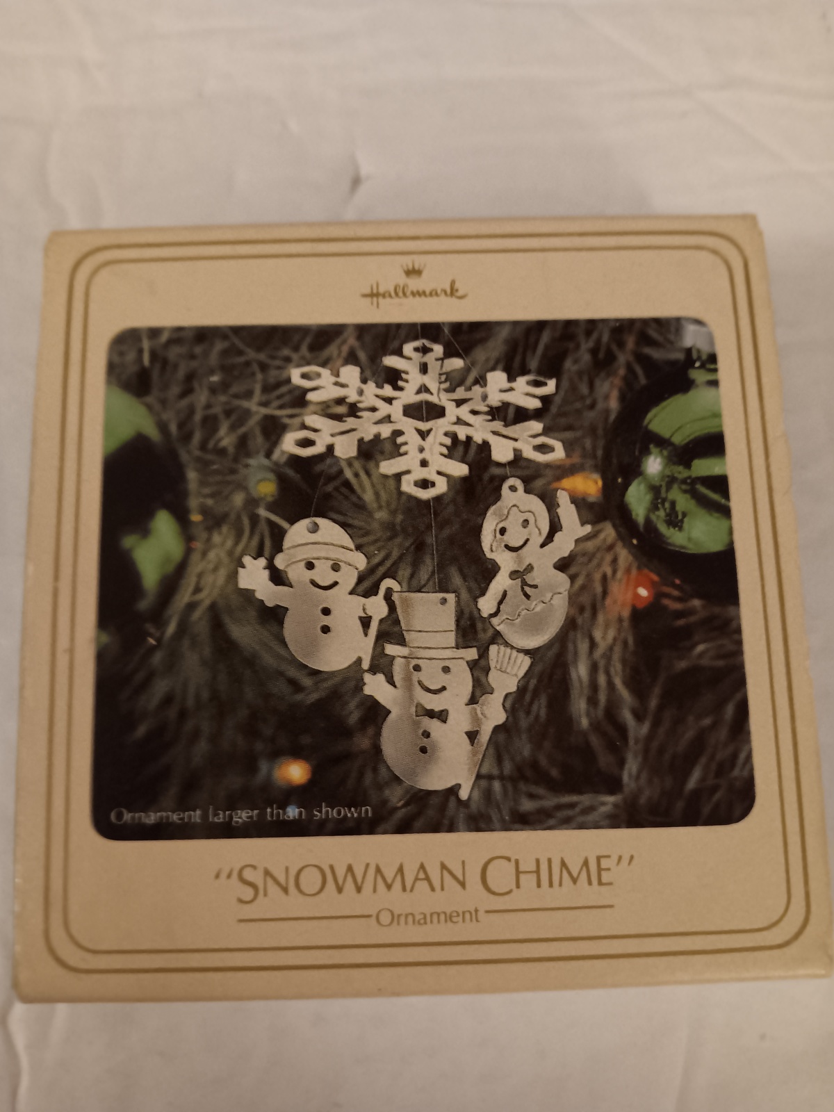 Hallmark Keepsake Ornament Snowman Chime Vintage 1981 Ornament QX445-5 NMIB - £23.97 GBP