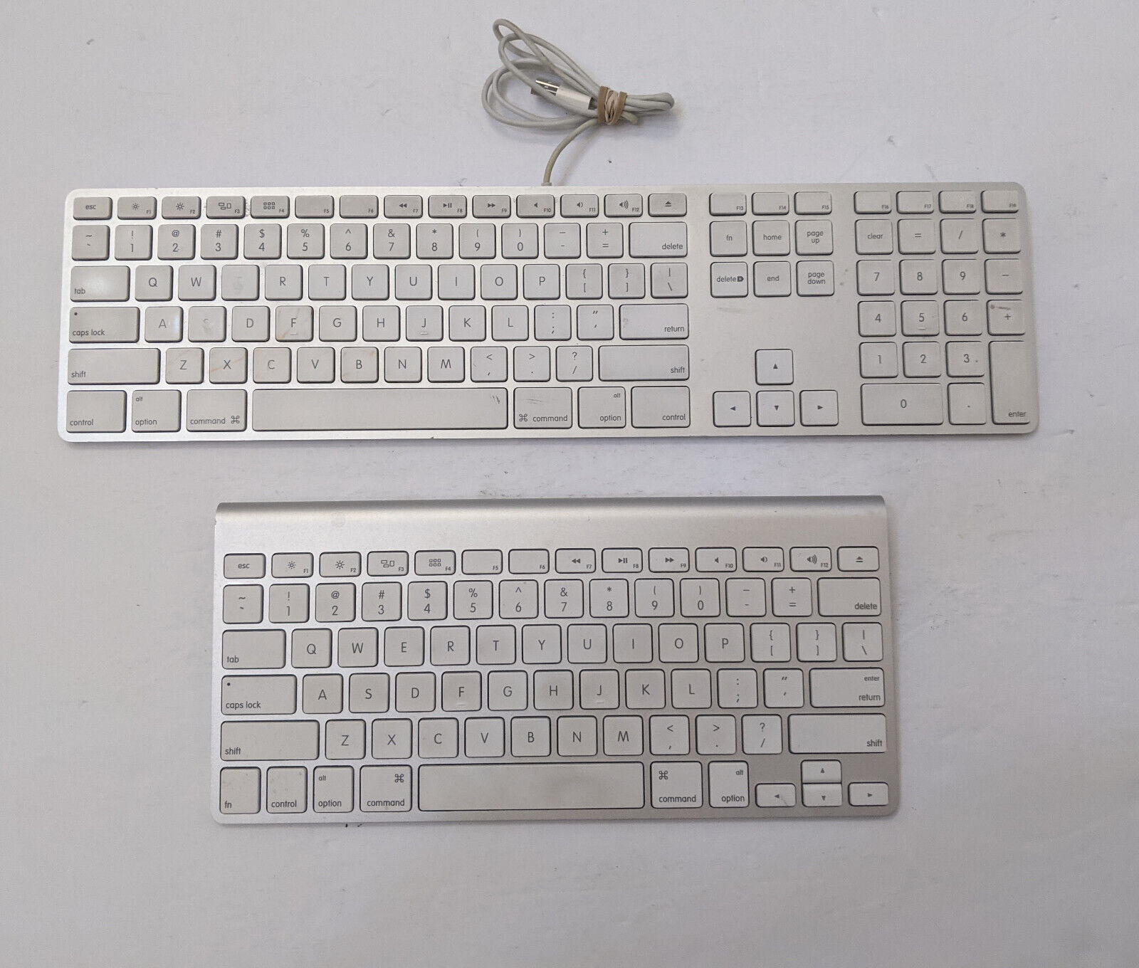 Apple MAC KEYBOARDS A1243 USB Keyboard & A1314 WIRLESS Aluminum ...