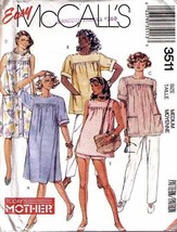 Maternity Dress, Top, Pants &amp; Shorts Vtg 1988 Mc Call Pattern 3511 Size Med Uncut - £9.59 GBP
