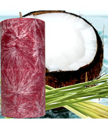 Coconut Lemongrass Scented Pillar Candle Choose Colour/Size Hand Crafted - £11.06 GBP+