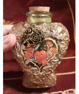 Gothic My Heart Shape Glass Bottle Mixed Media Gifts Apothecary Treasure... - €12,90 EUR