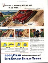 Vintage 1938 Goodyear Tire &amp; Rubber Company Lifeguard Tires Print Ad old car a4 - £20.81 GBP