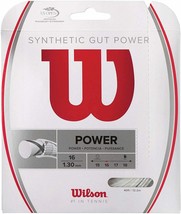 Wilson - WRZ945100 - Synthetic Gut Power 16G Tennis Raquet String - White - $11.95