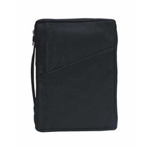 Black Classic Leather Bible Cover Case with Handle, X-Large - $49.99