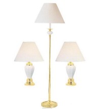 Ok lighting OK-4101IV-31. Ceramic Lamp with 3 in 1 Bonus Pack, 64&quot; x 17&quot; x 17&quot; - $94.99