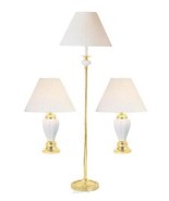 Ok lighting OK-4101IV-31. Ceramic Lamp with 3 in 1 Bonus Pack, 64&quot; x 17&quot;... - $130.18 CAD