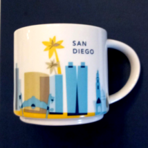 Starbucks San Diego Coffee Mug 2015 Collector Series Blue Skyline Palm Trees - £11.62 GBP