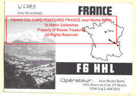 1982 Vintage Real Photo St Martin Sallanches FRANCE Postcard Ham Radio QSL F6HHL - £7.85 GBP