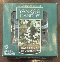 Yankee Candle 12 Cascading Snowberry Tea Lights - £14.57 GBP