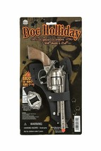 Doc Holliday Holster Set Revolver Die Cast Metal 12 Shot Ring Cap Made i... - $29.39