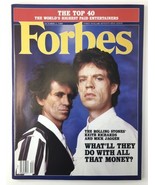 FORBES Magazine featuring The Rolling Stones 1989 Mick Jagger Keith Rich... - £9.51 GBP