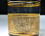 1 Vintage Culver 22K Gold Burlap Basket Weave 3.5&quot; Old Fashioned Glass - $19.99
