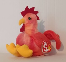 1996 TY Beanie Baby Strut the Rooster With Tush And Ear Tags  - £7.78 GBP