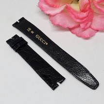 GUCCI REPLACMENT LEATHER WATCH STRAP BAND Black 16 R LUGS. Peeled Keeper... - £14.30 GBP