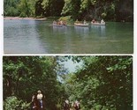 2 Camp Roe Postcards Round Spring Missouri Canoeing Horseback Riding - $17.82