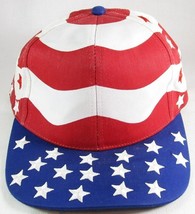 USA United States Flag Red White &amp; Blue w Stars Patriotic Strapback Baseball Cap - £6.55 GBP