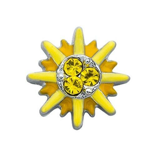 Primary image for Origami Owl Charm (new) SUN - W/ 3 CRYSTALS - CH4105