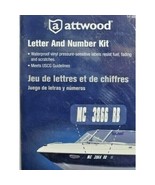 Attwood 148-Pc 14142-7 Waterproof Vinyl Boat Letter and Number Kit Black NEW