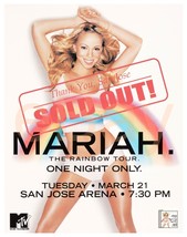 MARIAH CAREY RP 22 x 28 San Jose Arena SOLD OUT March 21, 2000 Concert P... - $45.00
