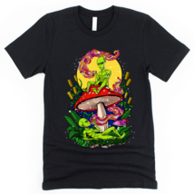 Psychedelic Mushroom Aliens Hippie Stoner Festival T-Shirt - £22.43 GBP
