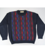 Norm Thompson 3D Textured Sweater Pullover Black Mens Large Canada Multi... - $33.20