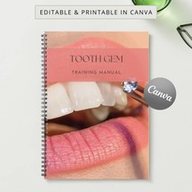 Tooth Gem Printable Manual Template Training Teeth Jewel Canva Editable ... - £20.49 GBP