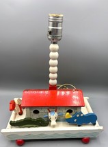Vtg Noahs Ark Wooden Nursery Lamp Animals DOES NOT WORK - $163.28 MXN