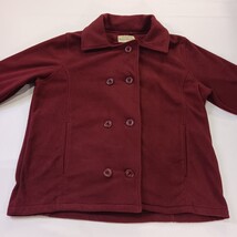 Cabela's RN#56835 Women's Outerwear Red Fleece Double-Breasted Coat Jacket Sz XL image 14