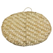 Natural Woven Rush Dining table Placemats dinner mats Round with handle - £8.06 GBP