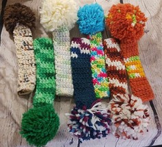 Handmade Crocheted for Broom Handle Cobweb Duster Pompom Yarn Unique - £3.52 GBP