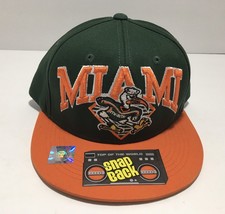 Miami Hurricanes Embroidered Spell-Out Snapback Hat Top of The World 90&#39;... - $65.55