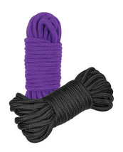 Plesur Cotton Shibari Bondage Rope 2 Pack - Black/Purple - £19.38 GBP