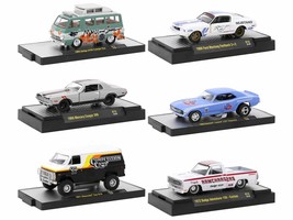 Auto Meets Set of 6 Cars IN DISPLAY CASES Release 74 Limited Edition 1/64 Diecas - £56.51 GBP