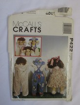 Mc Call's Crafts P422 Pattern Quiet Time Toddler Dolls Home Decor Toy Uncut - $7.91