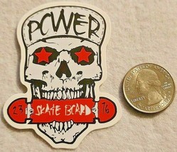 Scull With Skateboard Between Teeth and Power on Forehead Sticker Decal Awesome - £1.74 GBP