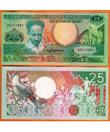 SURINAME 1988 UNC 25 Gulden Banknote Paper Money Bill P-132b - £1.37 GBP