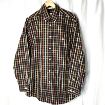 Orvis Mens Plaid Button Front Dress Shirt Sz M Medium - $15.55