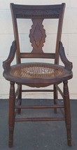 Wonderful Antique Curved Back Side Chair - Beautiful Carved Splat - Needs Seat - £95.25 GBP