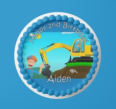 Blippi Excavator Custom Cake Topper Pre-k - £8.64 GBP