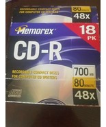 Memorex CD-R 700MB 11 of 18 Partial packBlank Recordable Discs 80 Min 52... - $555.72 MXN