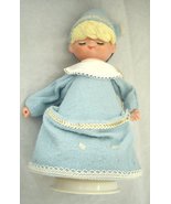 Musical Revolving Blue Angel Christmas Plays Silent Night MCM 1960&#39;s Rom... - $29.99